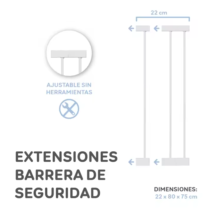 Ms - Barrera de Seguridad Autocierre de niños y Mascotas para Puertas y pasillos - - Máxima Polivalencia de 75 a 82 cm - Fácil de Instalar - 1