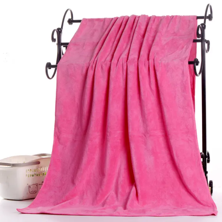 Toalla De Baño Grande Y Gruesa De Microfibra Absorbente Y Secado Rápido Para Natación Fitness Deportes Salon De Belleza Playa - 1