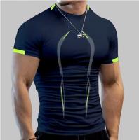 Camiseta De Deporte Para Hombres Verano Transpirable Secado Rápido Manga Corta Moda Deportiva Sin Capucha Cuidado Manual - details 18