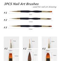 Kit De Herramientas De Arte De Uñas YIKOOLIN 5PCS Con 3 Pinceles De Pintura De Uñas Doble Final Y Herramienta De Puntos Para Diseño De Uñas - details 2