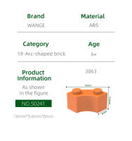 Bloques De Construcción Curvados Wange 128Pcs Compatible Con Bloques De Crea DIY Juguete Para Niños Accesorios De Bloques De Construcción Curvados 3063 85080 - details 1