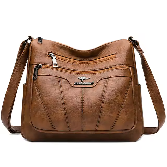 Bolso De Hombro Para Mujer En Cuero Suave Lujo 2023 Bolso De Mano De Diseñador Marca Grande Capacidad Bolsos Cruzados - 1