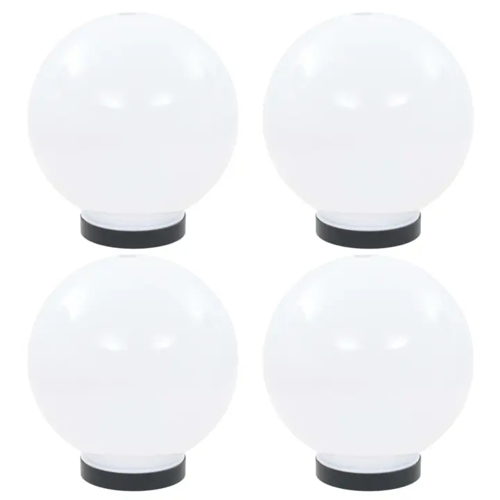 vidaXL Lámparas de Bola LED Esféricas PMMA (4 unidades) Iluminación Jardín Terraza Dimensiones 20 cm,  25 cm,  30 cm y mas - 1