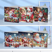 12pcs Tarjetas De Navidad Con Pintura De Diamantes DIY Bordado De Diamantes Con Sobres Set De Tarjetas De Fiestas Regalo De Navidad - details 1