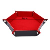 Caja De Dados Plegable En PU Cuero Hexagonal Para Juegos De Mesa RPG DnD 12 Colores Adecuada Para Juguetes De Tablero Y Juegos De Cartas - details 4