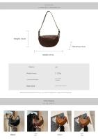 Bolso De Mano De Lujo Para Mujer Con Gran Capacidad Bolso De Hombro Suave Y Sólido Bolso Casual Para Viajes Hobos - details 1