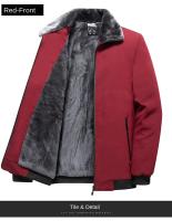 Chaqueta De Poliéster Impermeable Para Hombres Con Capucha Casual De Invierno Cuello Erguido Manga Larga Abrigo Acolchado Windbreaker Outerwear - details 14