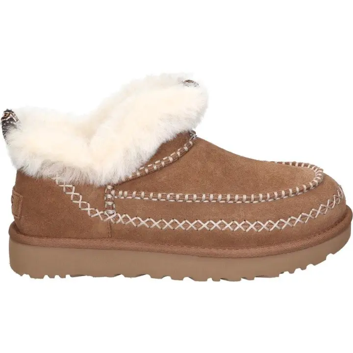 UGG | Botines UGG Classic Ultra Mini Alpine para Mujer – Botines Australianos en Color Marrón Chesnut – Botín Plano y sin Cierre – Con Borreguito – Cómodos y Versátiles – Tendencia – Moda - 1