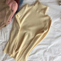 Suéter De Punto Grueso Para Mujer Otoño Invierno Manga Larga Cuello Alto Ajustado Suave Y Cálido Pullover De Algodón Y Acrílico Estilo Casual - details 15