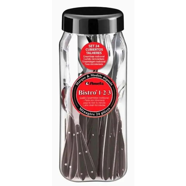 Set de 24 cubiertos Bistro 123 Amefa acero inoxidable - 1