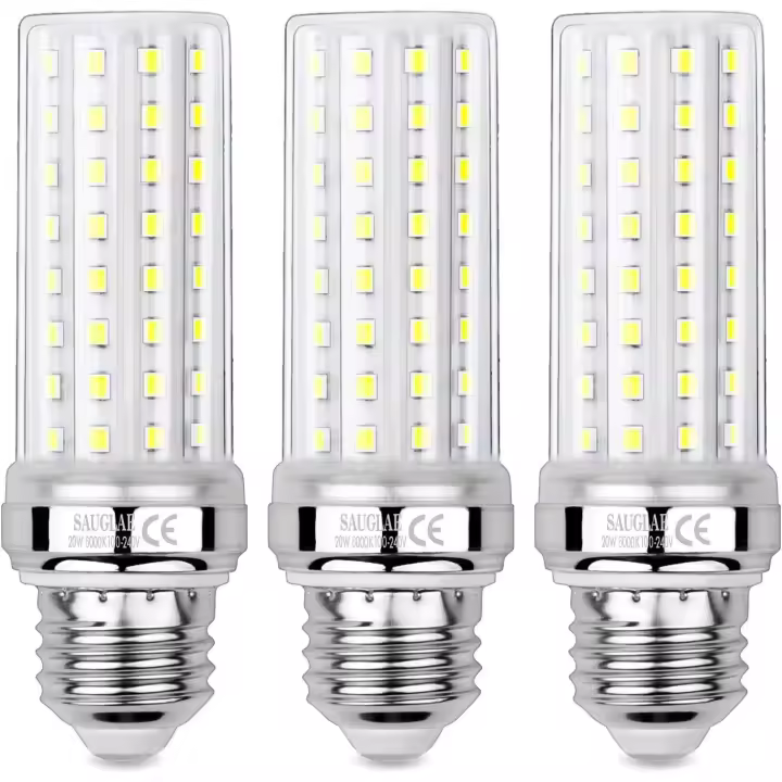 Tienda BIT SUGLAE Bombillas LED de Maíz 20W | Luz Blanca Fría 6000K | E27 3 Piezas - 1