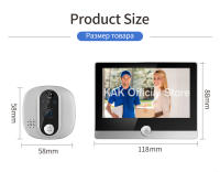 Cámara De Campana Inteligente Tuya 1080P WiFi Con Intercomunicador Detector De Movimiento PIR Vídeo Peephole Compatible Con Google Alexa - details 2