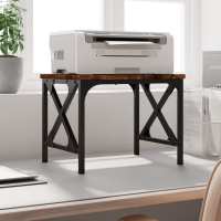 vidaXL Soporte de Impresora Estante Organizador Madera Ingeniería Roble Sonoma Color Gris sonoma,  Marrón roble,  Negro y mas - details 3