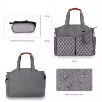 Bolsa de Pañales para Bebé de Gran Capacidad Bolsa de Maternidad Impermeable Multifuncional Portátil para Cuidado del Bebé Material de Poliéster - details 22