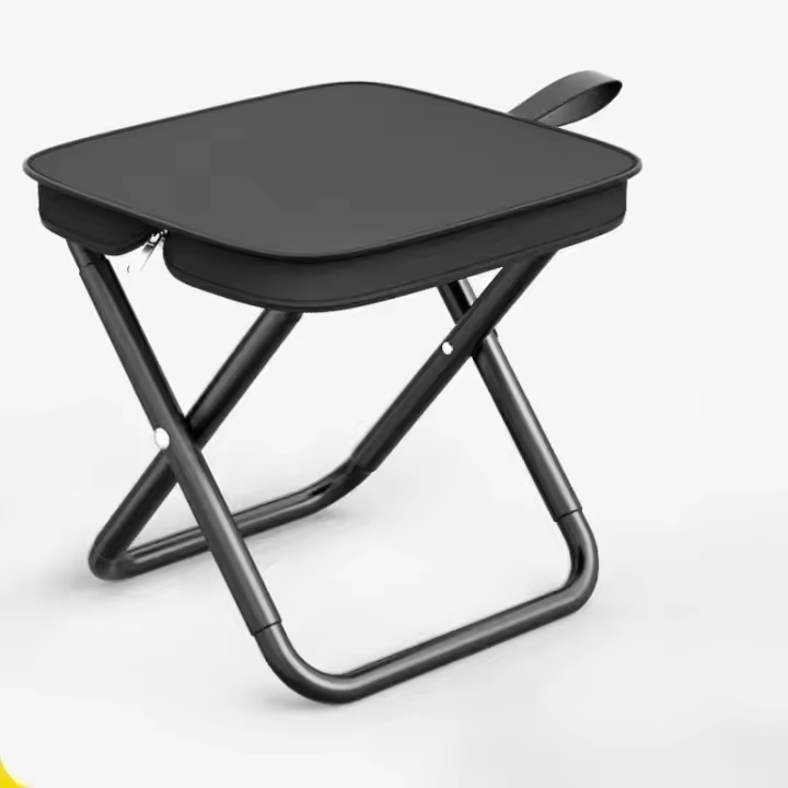 Silla De Mano Plegable Para Pesca Y Camping Estilo Moderno Material Metálico Pequeño Almohadón De Cordón Portátil Para Turismo Y Ocio - 1