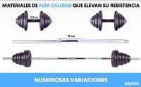 UNYCOS Maletín de Pesas con Barra de Conexión y Discos 15-50 kg de Hierro con E-BOOK de Ejercicios - details 3