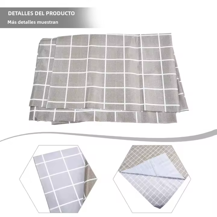 Mantel Desechable a Cuadros Para Bodas Cumpleaños Y Fiestas Interior Y Exterior Picnic Resistente Al Agua Y Aceite Plástico Moderno Rectangular - 1