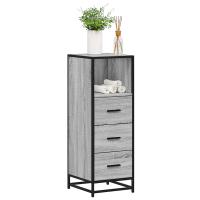 vidaXL Armario de baño madera contrachapada 35x37,5x100 cm en color Gris sonoma/Roble Sonoma/Marrón roble y más | almacenamiento funcional diseño moderno para baño dormitorio sala - details 0