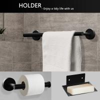 Juego de barra para toallas de baño, toallero de acero inoxidable 304, soporte para papel de cocina, jabonera, juego colgante para baño - details 4
