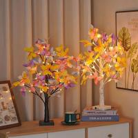 Lámpara Decorativa De Mariposa De Abeto Blanco Con 24 LEDs Blanco Navidad Forma De Árbol Lámpara De Escritorio Luz Nocturna - details 3