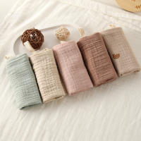 Toallas De Algodón Puro Para Bebés 5Pcs Toallas De Secado Suaves Y Absorbentes Para Recién Nacidos Y Burping 6 Capas - details 0