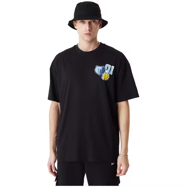 Camiseta de Manga Corta New Era Memphis Grizzlies Nba para unisex en color negro - 1