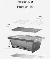 Estufa De Camping Plegable De Acero Inoxidable 304 Para Barbacoa Y Grill Portátil Exterior Con Tabla De Cocina Sin Ignición - details 1