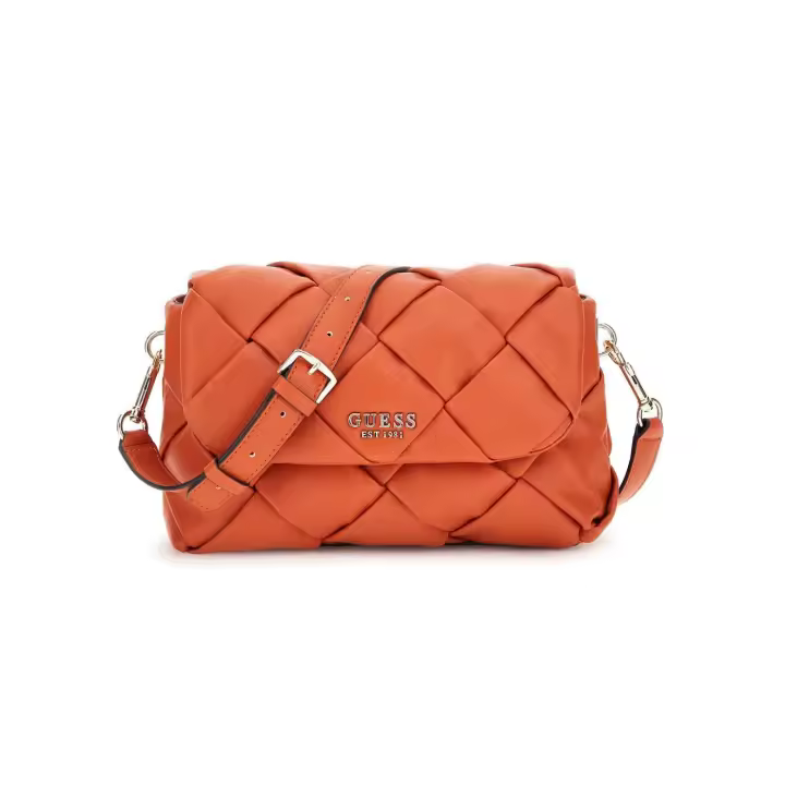 Bolso Guess Zaina naranja guateado para mujer - 1