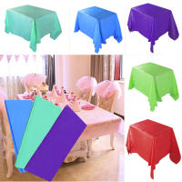 Cubierta De Mesa Rectangular Grande En Plástico Para Fiesta Sólida Colorible Cubierta De Mesa Para Cumpleaños Desechable De Tamaño 183cm X 137cm - details 0