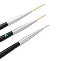 JEARLYU Set De 3 Brochas Para Arte De Uñas Con Línea Francesa Y Puntas 3D Herramientas De Dibujo DIY Para Gel UV Y Manicura - details 2