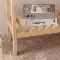 Salón moderno sencillo de dos pisos, hierro forjado, estantería de madera de suelo a techo de varios pisos, estantería, estantería de celosía de madera maciza - details 5