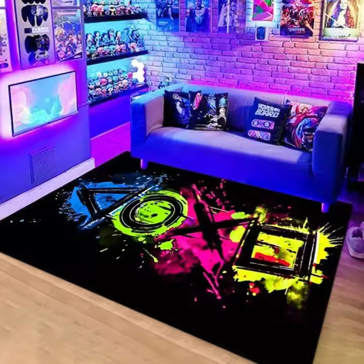 VIKAMA Alfombra De Juego 40x60CM De Velours Cristal Para Sala De Estar Dormitorio Baño Cocina Alfombra De Puerta Decorativa De Poliéster 100% - 1
