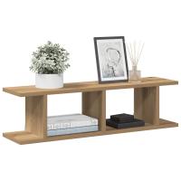 vidaXL Estantes pared 2uds madera ingeniería roble artisian 75x18x20cm en color Roble artisan/Roble negro/Madera antigua | práctico organizador multiusos diseño compacto funcional - details 0