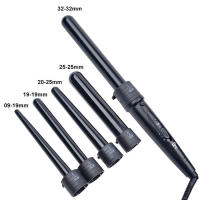 Rizador De Pelo Creativo 5 En 1 Intercambiable Con Calentamiento Rápido Set De Rizadores Tourmaline Cerámica Para Secado Y Baño Electrónico Dual Voltaje 100-240V Rizador De Pelo Digital Con Control De Temperatura - details 1