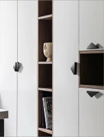 Manija De Puerta De Armario Semicircular En Aleación De Aluminio Dorada Externa Para Muebles Modernos Tamaño 64mm - details 11