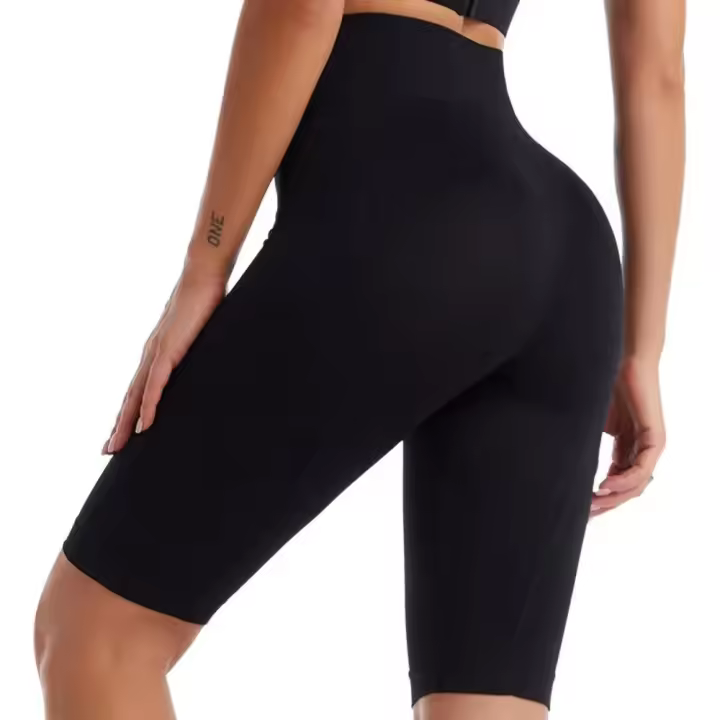 Shorts Deportivos De Cintura Alta Para Mujer Sensación De Vacío Leggings De Push up Con Control De Abdomen Yoga Correr Fitness Gimnasio Pantalones Delgados - 1