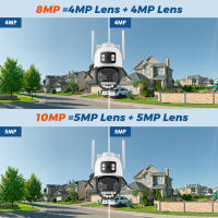 Cámara De Seguridad IP BESDER 5K 10MP Wifi PTZ Exterior Con Detección De Humanos AI Pantalla Dual 4K 8MP Alarma Por Email Y Audio O-Kam pro - details 1