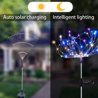 Luz De Fuego Solar Con Dandelion 90/120/150/200 LED Para Jardín Paisaje Jardín Navidad Decoración DIY Luz De Humo Moderna IP65 - details 6