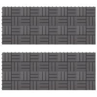 vidaXL Set Baldosas Decoración de Suelo Madera Acacia Terraza Balcón Habitación Color Gris,  Marrón, y mas - details 1
