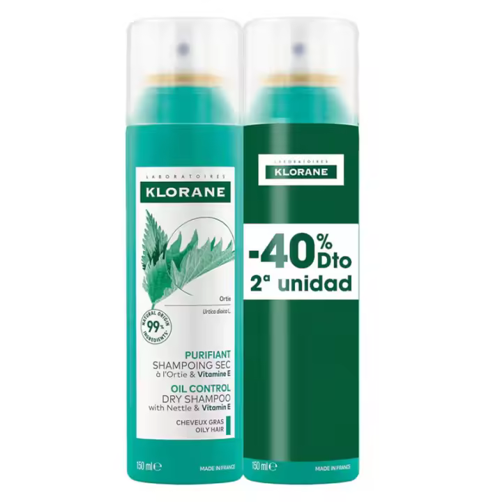 Klorane Ortiga Champú Seco Color Spray 150 ml Duplo - 1