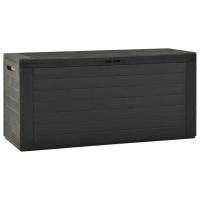 vidaXL Caja de almacenamiento de jardín 116x44x55 cm en color Marrón/Antracita - details 1