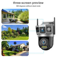 Cámara De Seguridad IP Exterior HD 6K 12MP Con Visión Nocturna Y Detección De Corpo PIR Cámara Inalámbrica WIFI 4G SIM Tarjeta Triple Pantalla CCTV - details 5