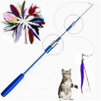 Juguete Para Gatos Telescopio De Tres Secciones Muy Largo Palillo Telescopio Para Gatos Cabeza De Pluma Reemplazable Suministros Para Juguete De Gatos - details 1