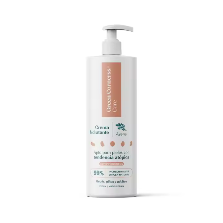GREEN CORNERSS CARE - Crema Hidratante de Avena | 280 ml | Apta para Pieles con Dermatitis Atópica | Con Prebióticos | 99% Natural | Perfecta para Toda la Familia, Apta en Menores de 3 Años - 1