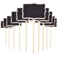 Etiquetas De Pantry Mini Tablero De Cera 10 Piezas Decorativas En Madera Para Niños Etiquetas De Chalkboard Para Decoración Del Hogar - details 1