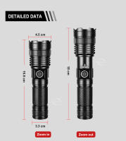 Linterna LED Super Potente Recargable USB Torcha Brillante Ultra 10000mAh Impermeable Con Batería Luz De Trabajo Para Camping Y Patrulla - details 34