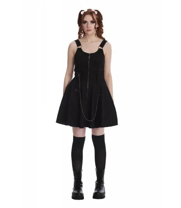 Vestido Corto de Tirantes con Detalles de Cadena "Blair" DR16463 de Banned Alternative - 1