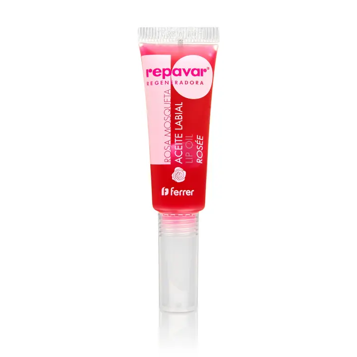 Repavar Regeneradora Lip Oil Aceite Labial con Rosa Mosqueta, Repara, nutre y regenera los labios con un efecto gloss tono Rosée  - 10 ml - 1