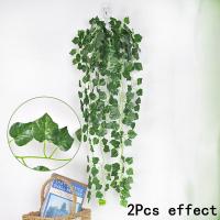Guirnalda De Planta Artificial Vínculo Para Decoración De Habitación Dormitorio Jardín Boda Exterior Adornos De Pared Hojas De Vínculo De Rattan - details 3