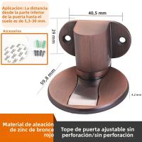 Parador De Puerta Magnético De Aleación De Zinc Sin Perforar Ajustable En Altura Soporte De Puerta Anticolisión Obrero Oculto Herramienta De Puerta Multicolor - details 14
